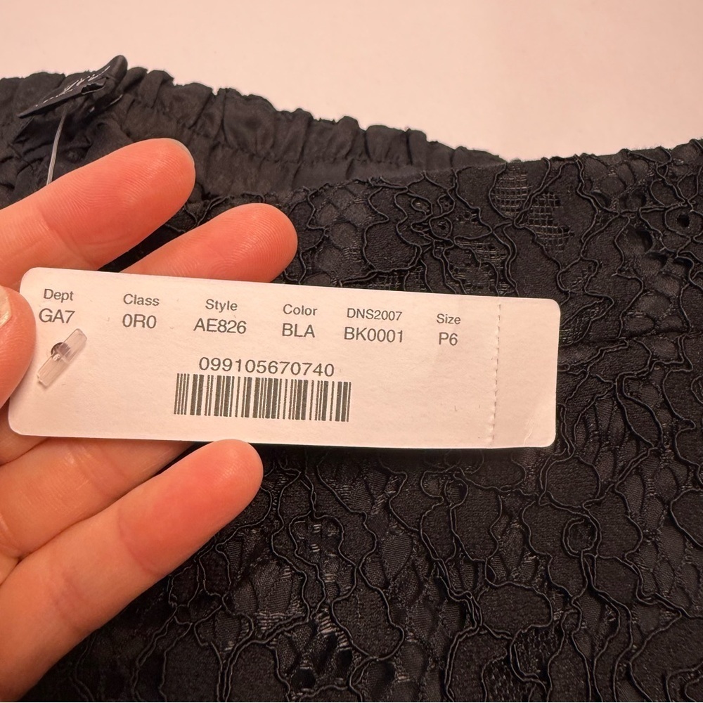 J. Crew Black Lace High Rise Pull On Peyton Cropped Length Pants Size 6P NWT - Picture 7 of 9